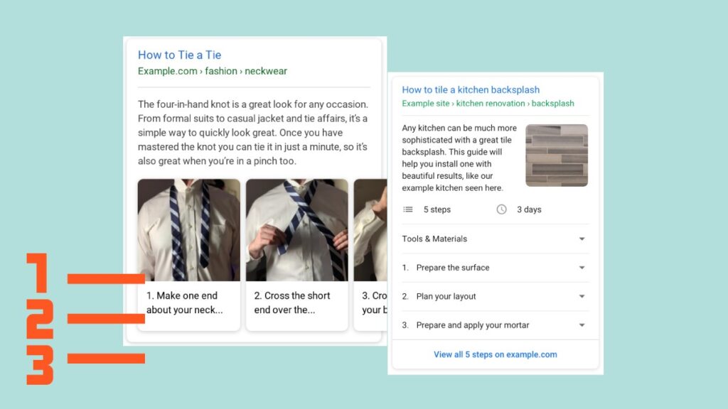 Types of how to posts showing on the search engine result page