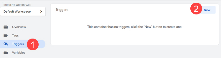 Adding new trigger in GTM