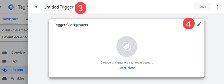 Adding trigger title in GTM