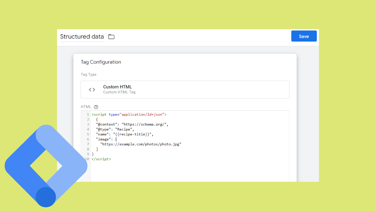 Custom structured data in Google Tag Manager