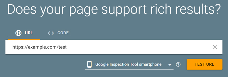 Rich results testing tool