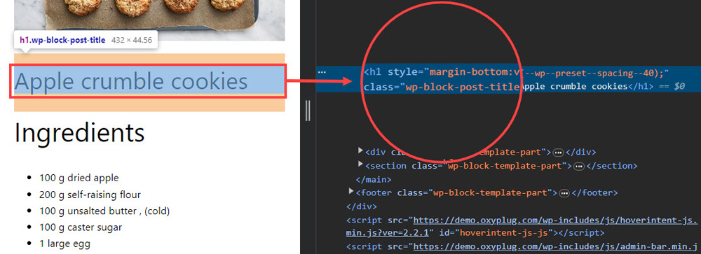 Choosing post title (H1) CSS class to use in GTM custom variable