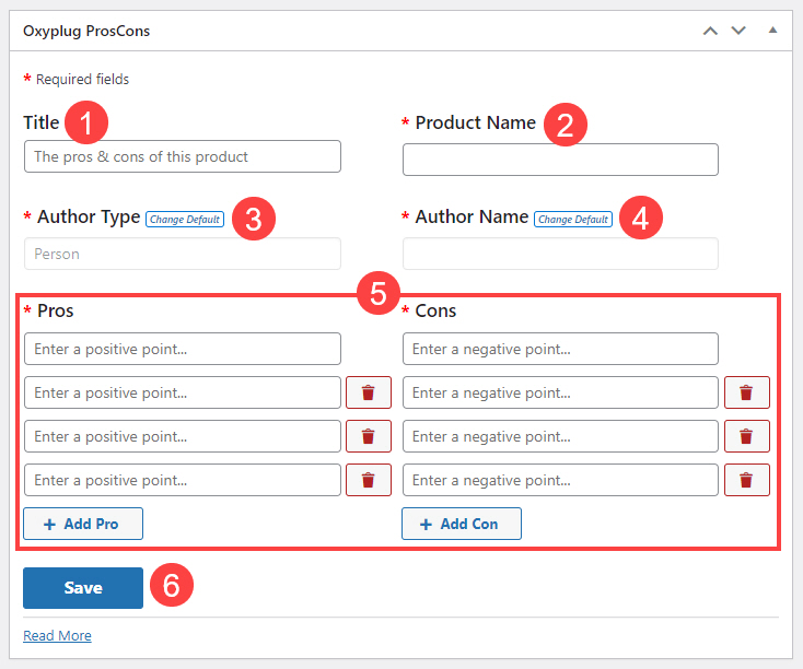 Oxyplug pros and cons table creation