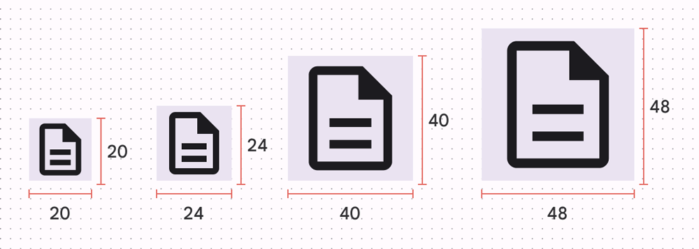 Icon library example in material design 3